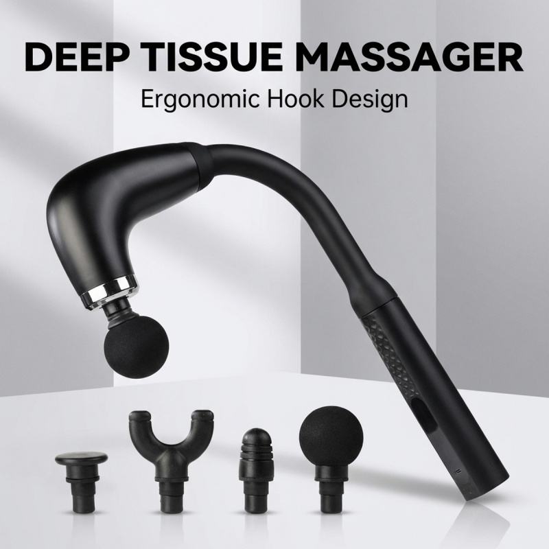 مسدس تدليك كهربائي للعضلات مع  - مراجعة Massage Gun Percussion Deep Tissue وسعره