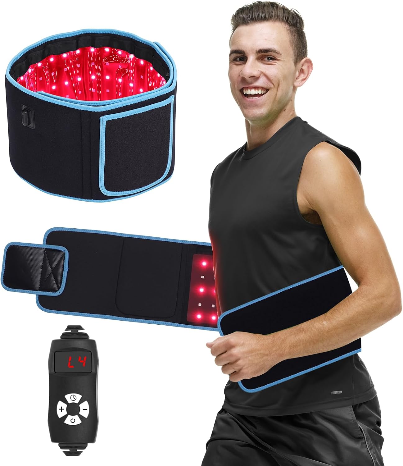 حزام تدليك بالعلاج الضوئي LED  - مراجعة Red Light Therapy Belt وسعره