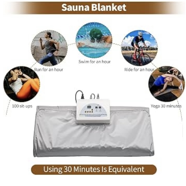 بطانية ساونا مزدوجة التحكم، غط - مراجعة Infrared Sauna Blanket Portable وسعره