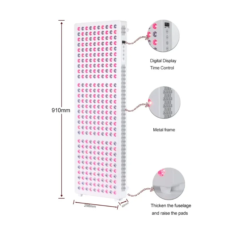 لوحة LED للعلاج بالضوء الأحمر  - مراجعة Red Light Therapy Panel 1500W وسعره